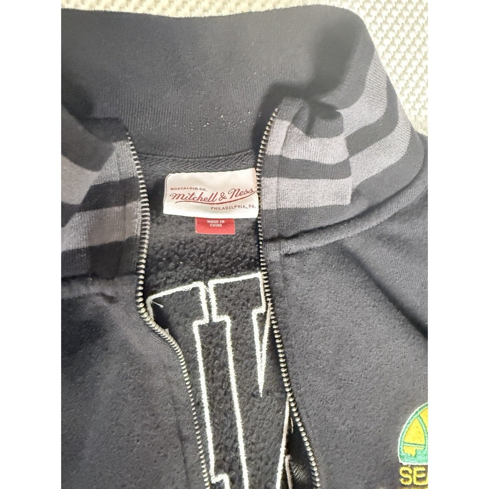 Mitchell & Ness Seattle SuperSonics Full Zip Jacket Men's Black Gray NBA - Picture 2 of 7